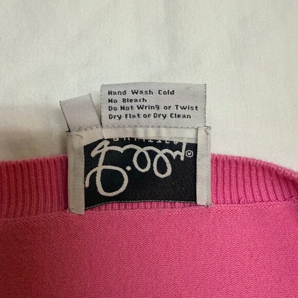 Vintage Lilly Pulitzer V-Neck Sweater Pink Size Large L | Embroidered Palm EUC - Picture 6 of 9